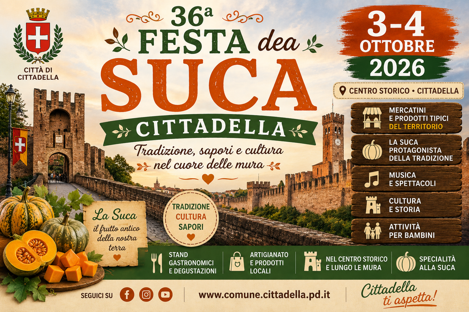 36ª Festa dea Suca a Cittadella 2026