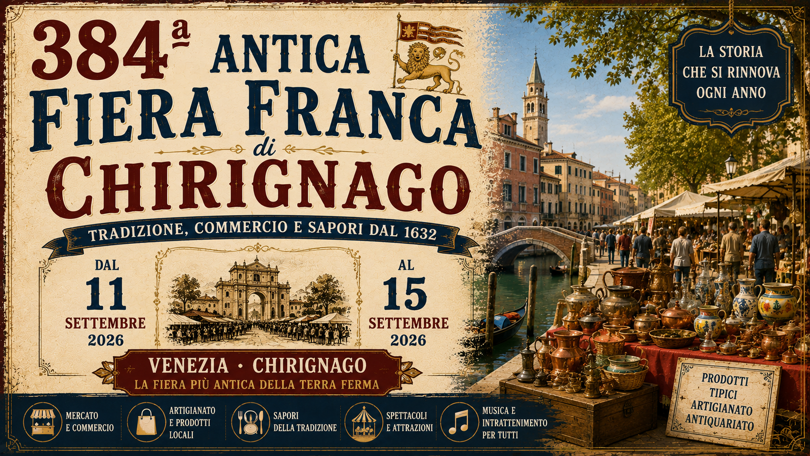 384ª Antica Fiera Franca di Chirignago a Venezia 2026