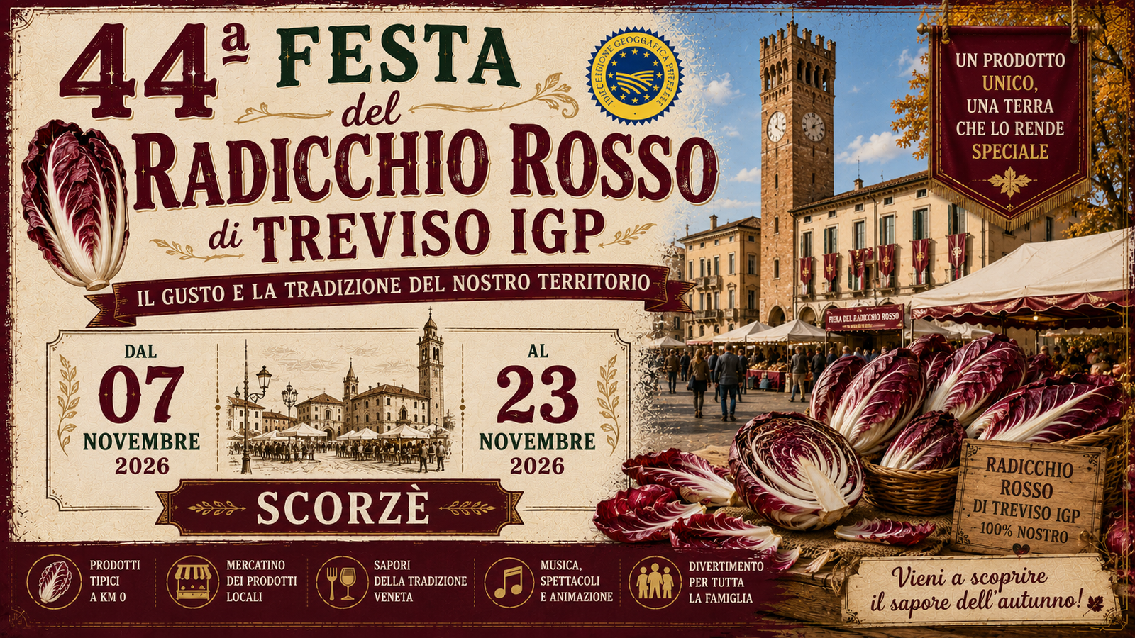 44ª Festa del Radicchio Rosso di Treviso IGP a Scorzè 2026