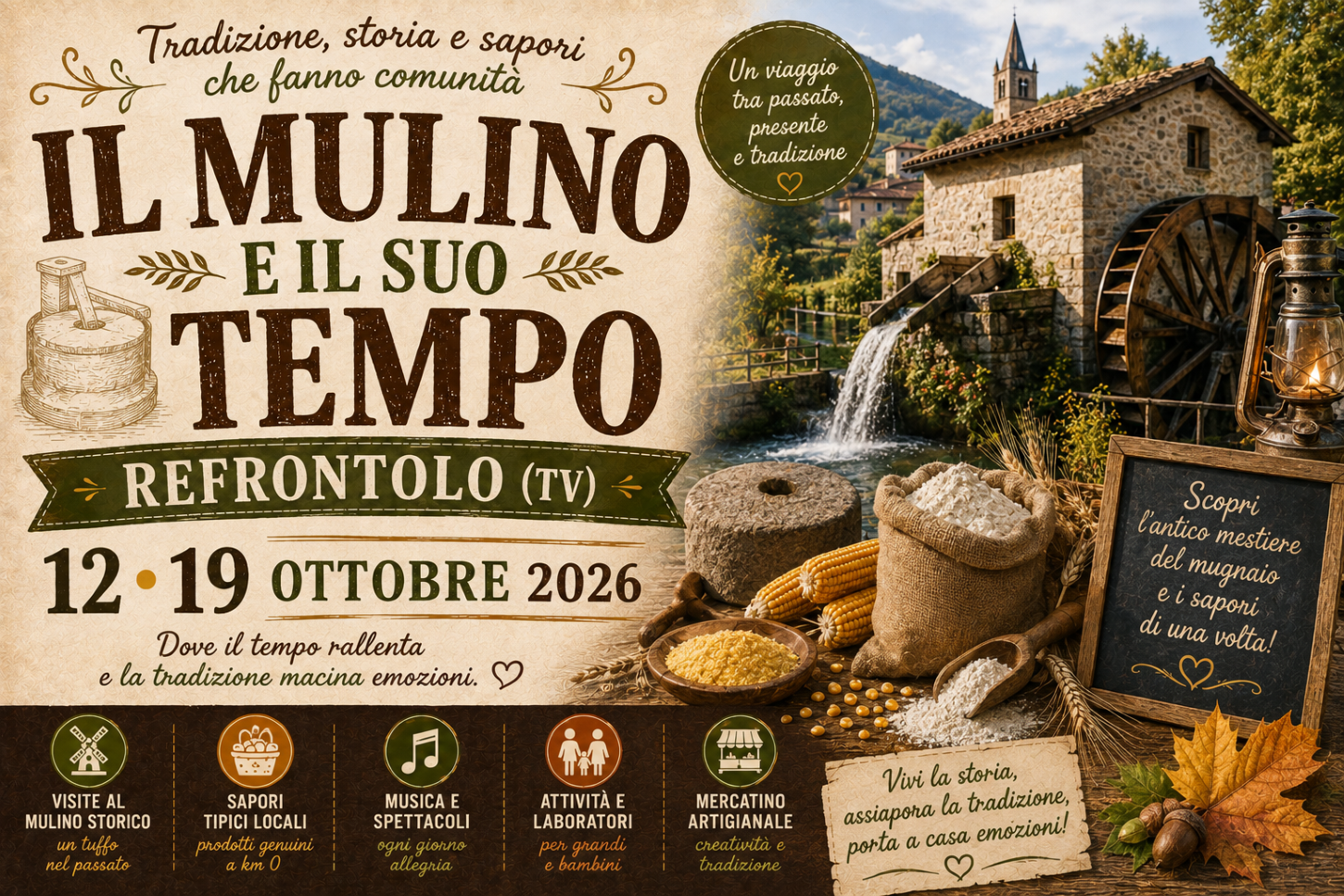 Il Mulino e il suo Tempo a Refrontolo 2026