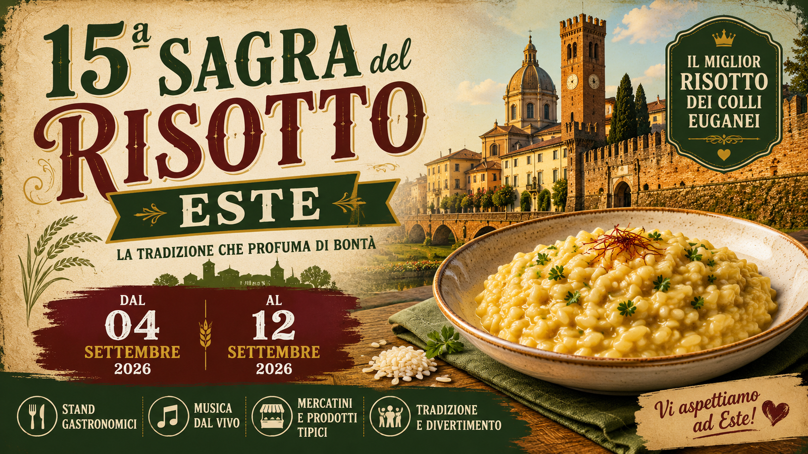 15ª Sagra del Risotto a Este 2026