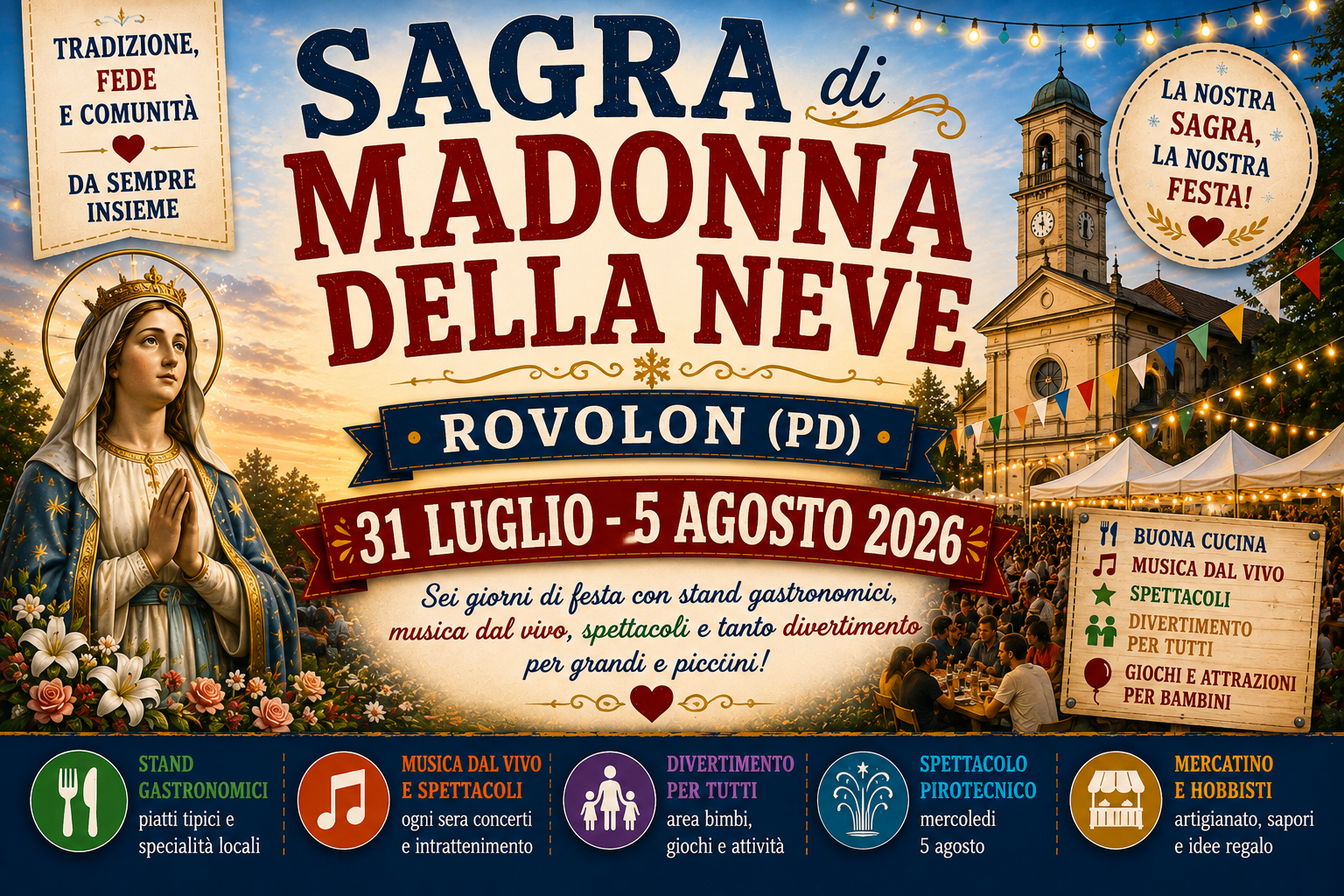 Sagra Madonna della Neve a Rovolon 2026