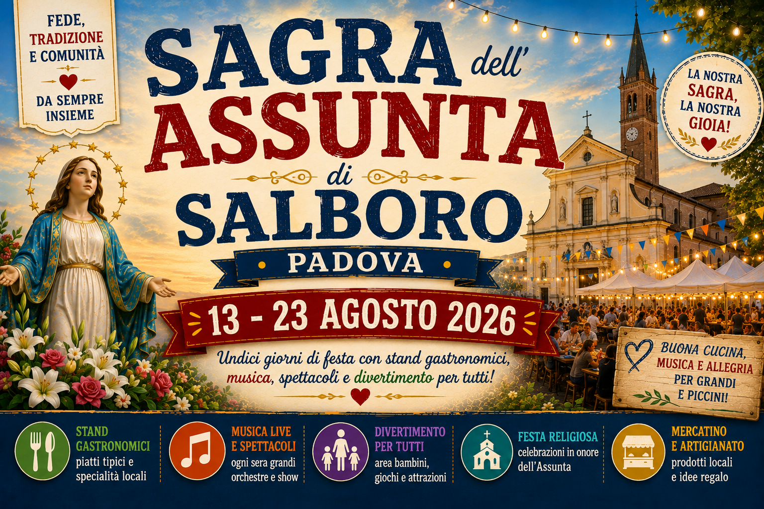 Sagra dell'Assunta di Salboro a Padova 2026