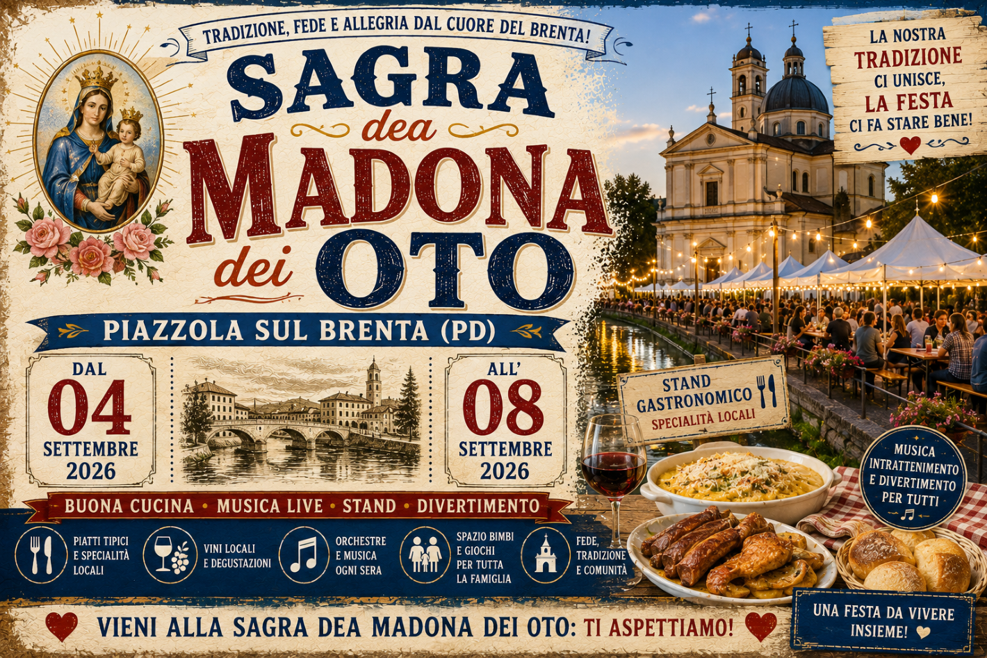 Sagra dea Madona dei Oto a Piazzola sul Brenta 2026