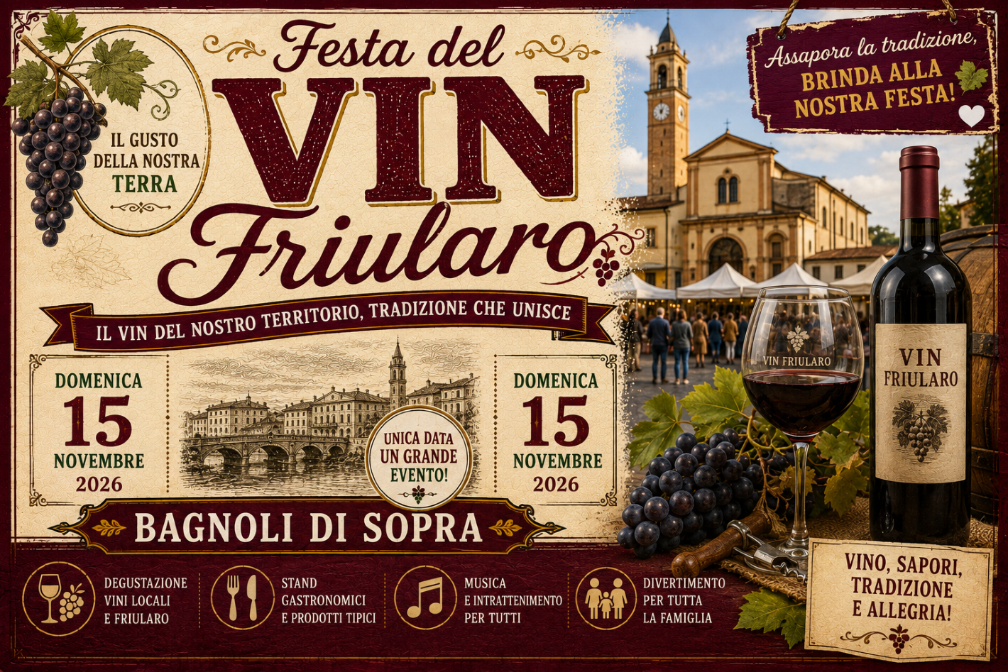 Festa del Vin Friularo a Bagnoli di Sopra 2026