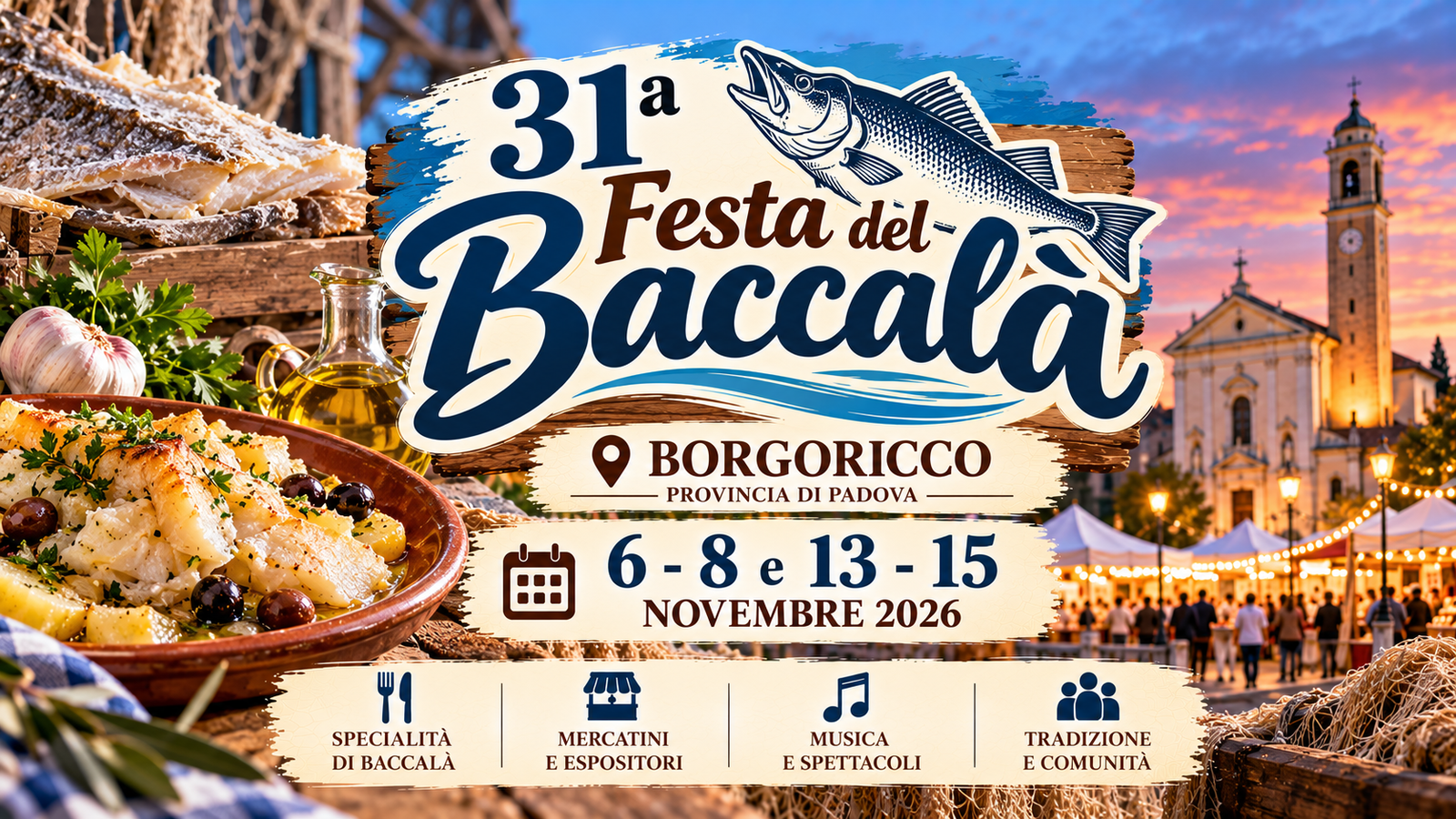 31ª Festa del Baccalà a Borgoricco 2026